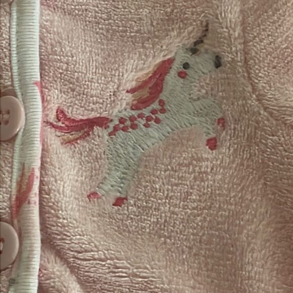 NWOT 0-3 mo C.J.P. pink SUPER SOFT fleece long sleeve button down jacket coat - Picture 4 of 14